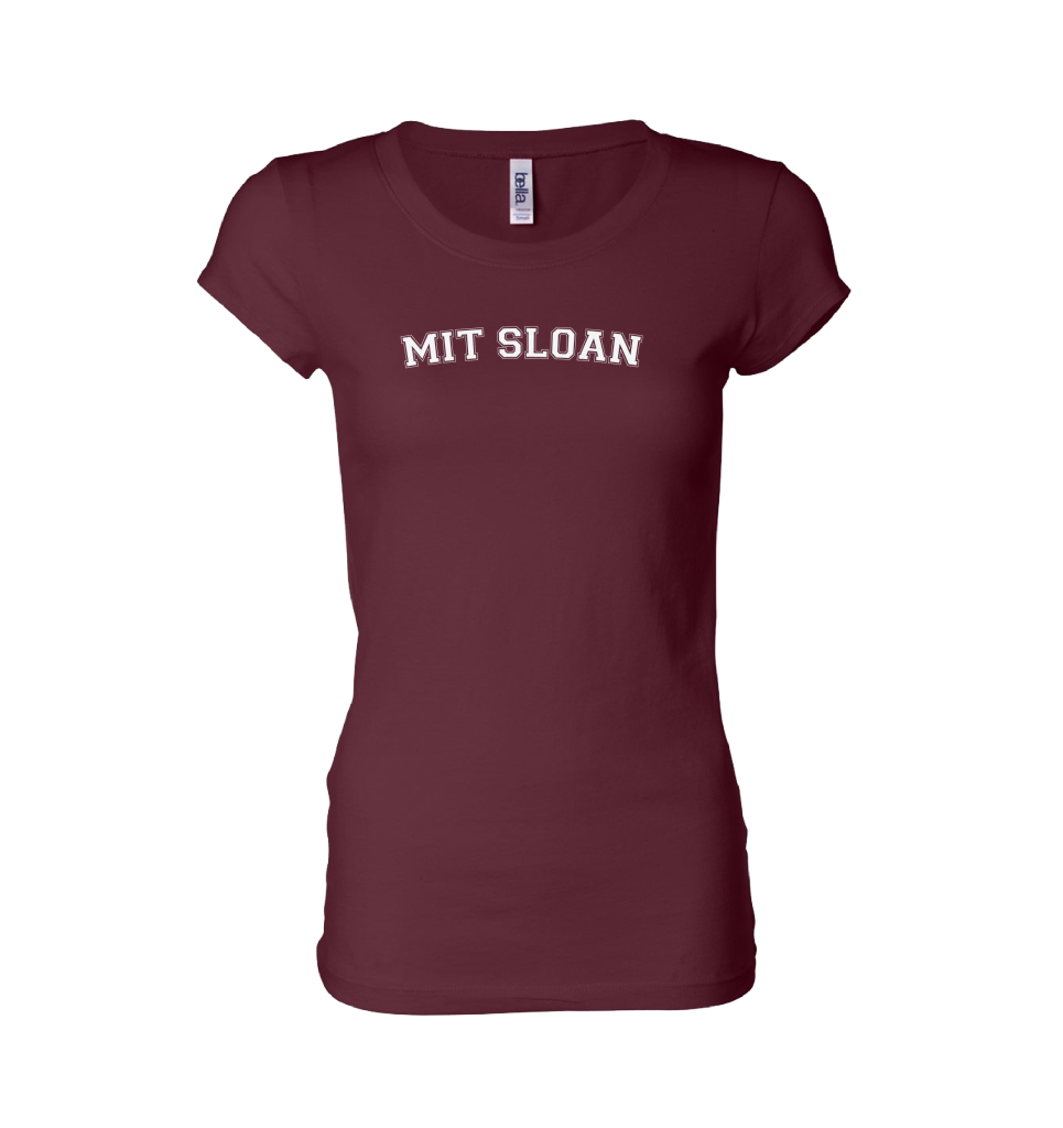 ladies maroon scoop neck tee